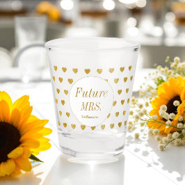 Brautparty Yellow White Future Mrs. Schnapsglas
