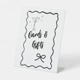 Brautparty-Zeichen für "Karten und Geschenke" Sockelschild