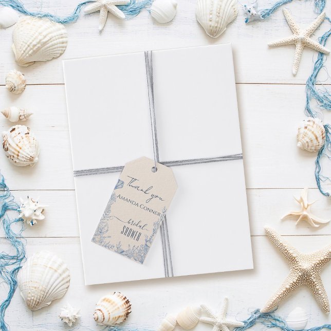 Brautparty zum Thema Blaue Ozeane Geschenkanhänger (Von Creator hochgeladen)