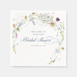 Brautparty zur Wildblume von Skriptfarben Serviette