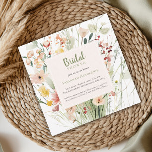 Brautparty zur Wildblume von Wasserfarben Einladung