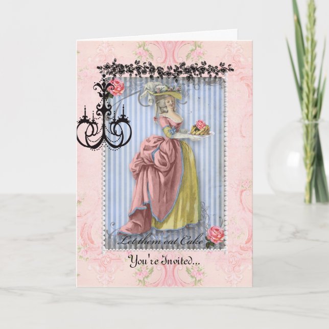 Brautpartyeinladung Marie Antoinette Einladung (Vorderseite)