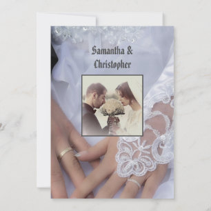 Brautpavillon - Hochzeitskleid Foto Einladung