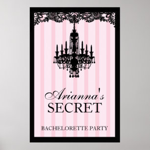 Brautplakat der rosa gestreiften Butike-311 Poster