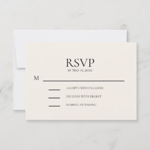 Brautrosé Creme Hochzeit RSVP Karte