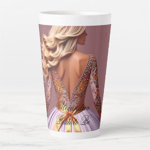 Brautschauer-Brautkleid mit individuellem Namen un Milchtasse
