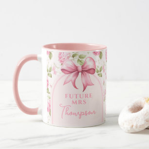 Brautschauer der Coquette mit rosa Schleife   Zukü Tasse