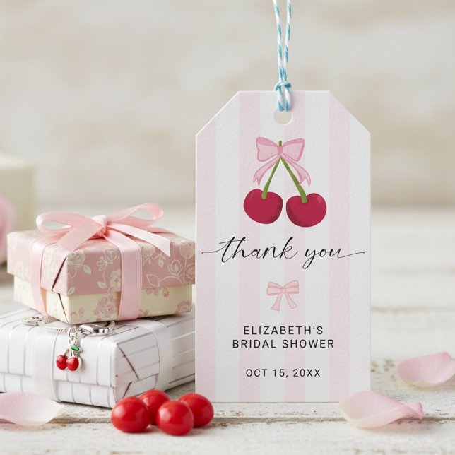 Brautschauer 'Kirsche auf dem Hochzeitskuchen' mit Geschenkanhänger (Von Creator hochgeladen)