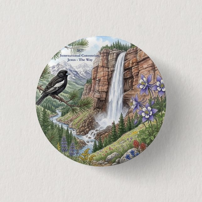 Brautschleierfälle Button (Vorderseite)