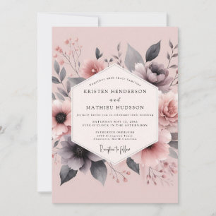 Brautschminke Schatten Flora Hochzeit Einladung