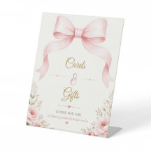 Brautschmuck-Karten & Geschenke-Schild mit Rosa Sc