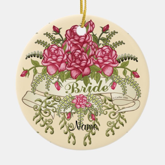 Brautschmuck Keramikornament (Vorne)