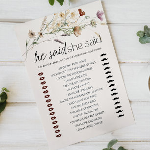 Brautspiel Er sagte Sie sagte Vintage Kleine Flora