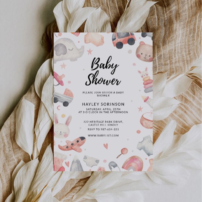 Brautspielzeug Einladung (Wedding Baby Shower Toys Invitation)