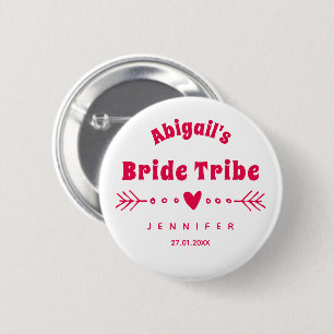 Brautstamm - Hot Pink Bachelorette / Brautparty Button