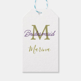 Brautstamm-Monogramm Junggesellinnenabschied einfa Geschenkanhänger