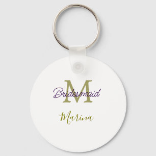 Brautstamm-Monogramm-Junggesellinnenabschied einfa Schlüsselanhänger