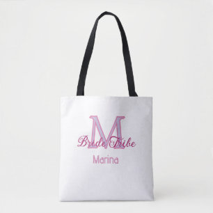 Brautstamm-Monogramm rote Brautparty einfach mini Tasche