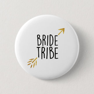 {Brautstamm} Schwarz & Gold Button