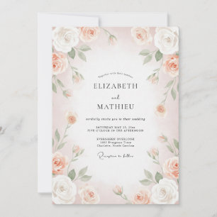 Brautstrauß Apricot Ranunculus Eukalyptus Hochzeit Einladung