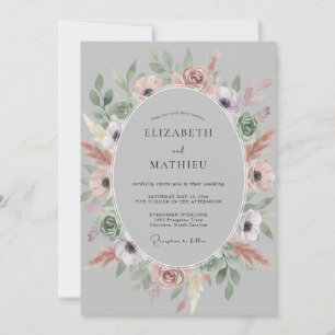 Brautstrauß Blush Mauve Anemone Einladung