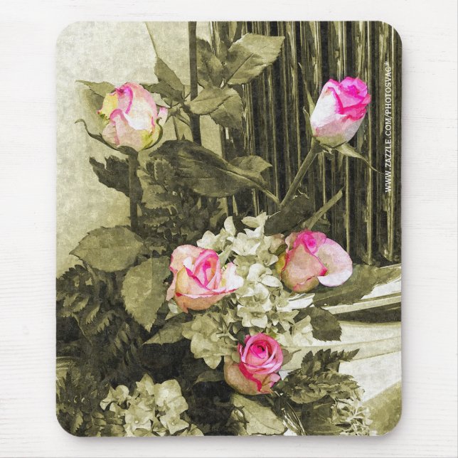 Brautstrauß im Vintage-Stil Mousepad (Vorne)