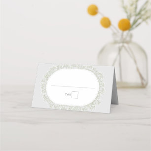 Brautstrauß-Monogramm Gypsophila Florale Hochzeit Platzkarte
