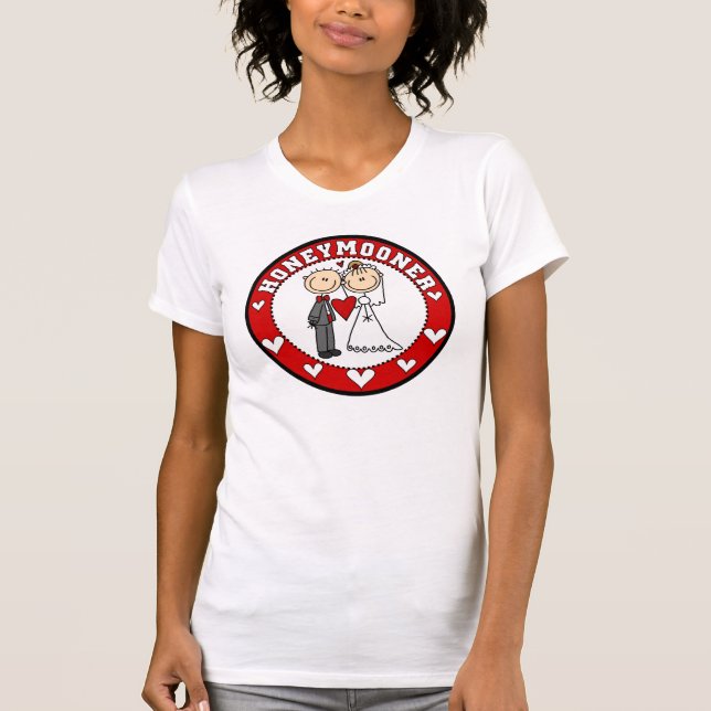 Brautund Bräutigamhoneymooner-T-Shirt T-Shirt (Vorderseite)