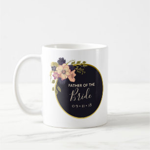 Brautvater Floral Blush Wasserfarbe Winter Kaffeetasse