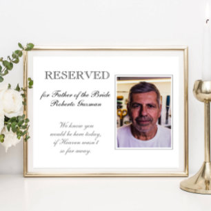 Brautvater-Gedenksitz-Foto-Hochzeit Poster