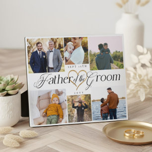 Brautvater Herz Dann Jetzt Fotocollage Fotoplatte