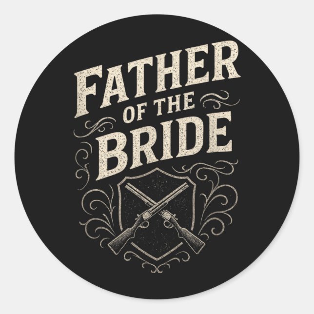 Brautvater - Hochzeitsprobe Runder Aufkleber (Vorderseite)