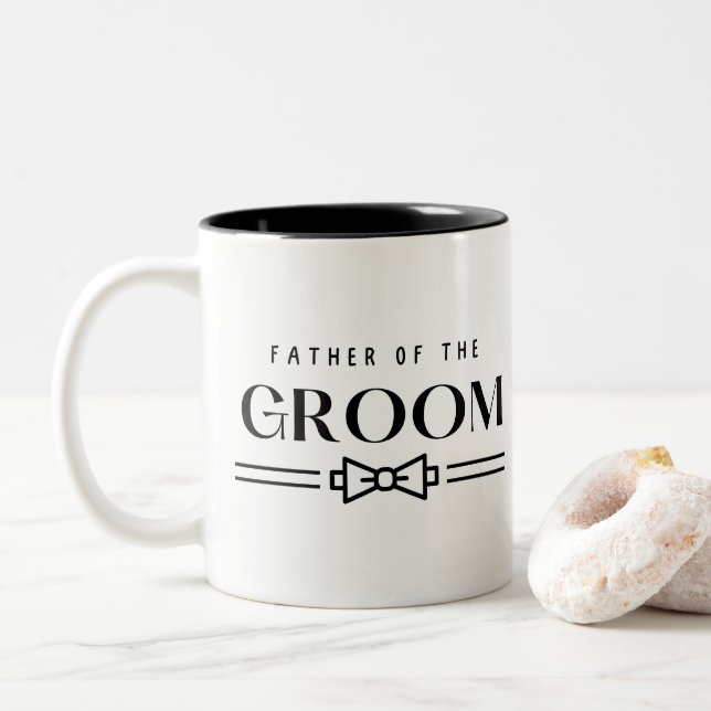 Brautvater Zweifarbige Tasse (Mit Donut)