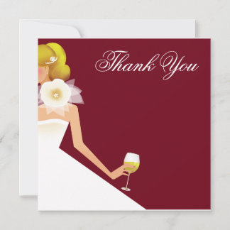 Brautwein DANKEN IHNEN Dankeskarte