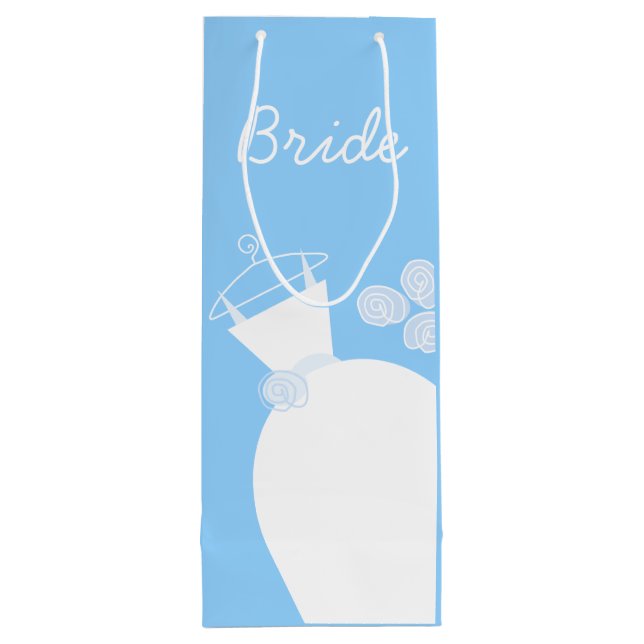 Brautwein Wedding Gown Geschenktüte Für Weinflaschen (Rückseite)