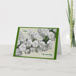 BrautWreath Spirea Blumen-Beileids-Karte Karte