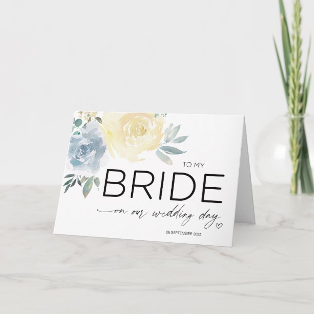 Brautzeitgeschenk aus dem Groom Hübsche Blüte Karte (Vorderseite)