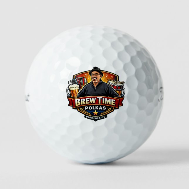 Brauzeit Polkas Golfball (Vorderseite)