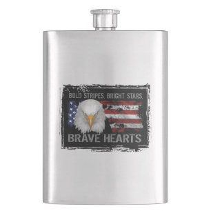 Brave American Hearts Flachmann