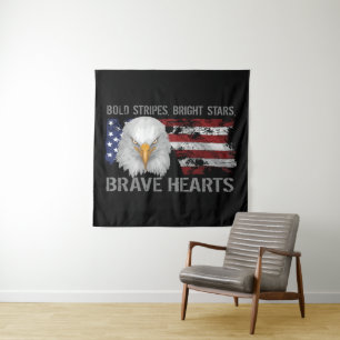 Brave American Hearts Wandteppich