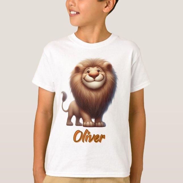 Brave Baby Lion - individualisierbarer T - Shirt f (Vorderseite)