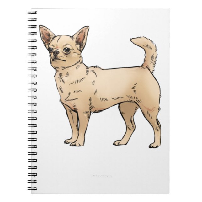 Brave Chihuahua Blue Notizblock (Vorderseite)