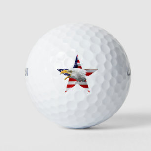 Brave Eagle, die amerikanische Flagge, Patriotic Golfball