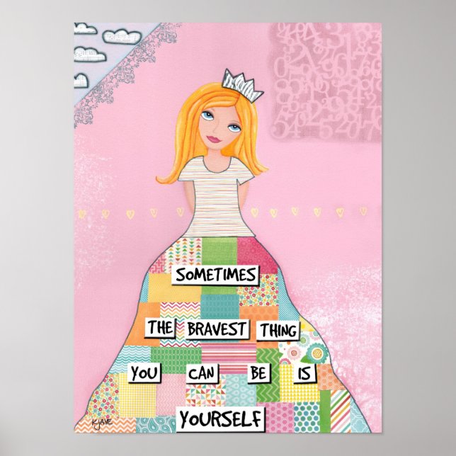 Brave Girl - Kunst für Mädchen und Frauen Poster (Vorne)