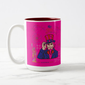 Brave hearts celebration hot pink zweifarbige tasse