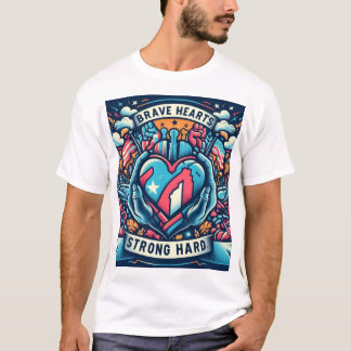 Brave Hearts Strong Hands" T - Shirt