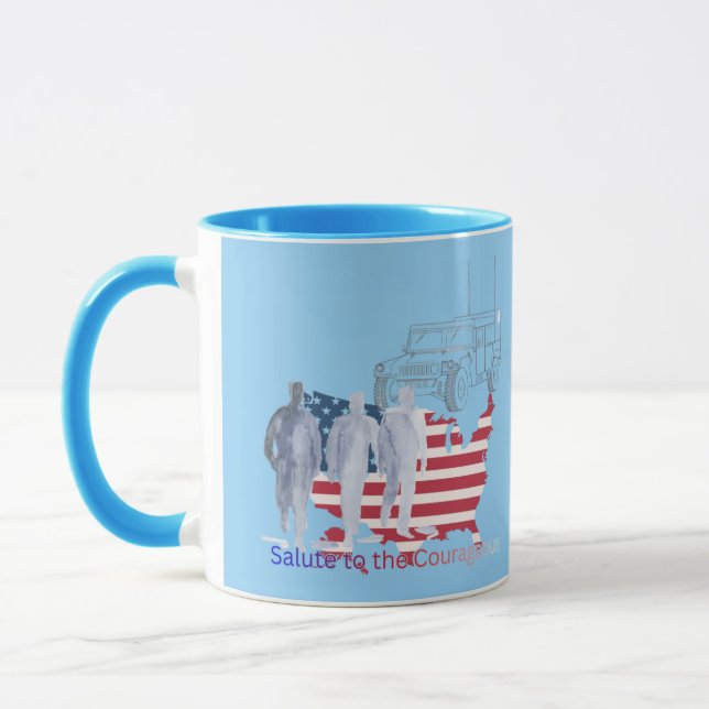 Brave Hearts Tribute hellblau Tasse (Links)