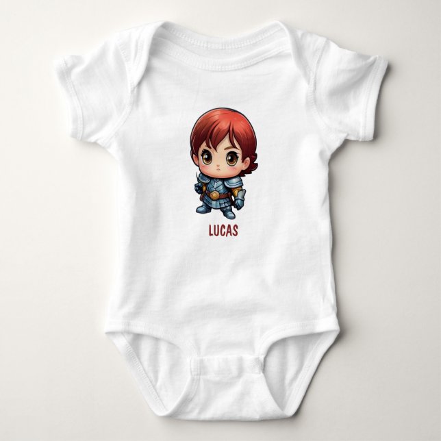 Brave Little Knight Baby Bodysuit Strampler (Vorderseite)