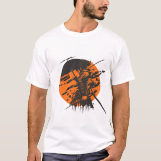 Brave Man Graphic T-Shirt | Black & Orange Design