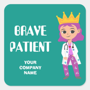 Brave Patient personnalisées autocollants de socié